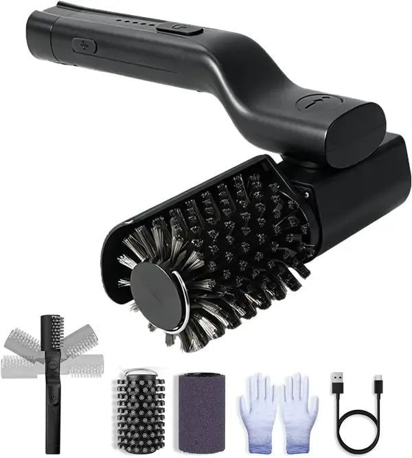 Rechargeable Cordless Electric Grill Cleaning Brush with 3-Speed Stainless Steel Head - Black - Home & Garden > BBQ > BBQ Cleaning - Rivercity House & Home Co. (ABN 18 642 972 209) - Affordable Modern Furniture Australia