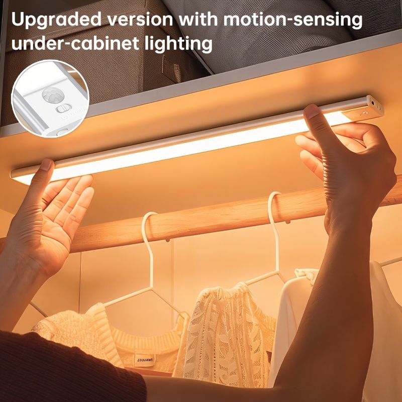 Rechargeable Motion Sensor LED Light Bar 2-Pack Dimmable 3 Colour Options - Silver - Home & Garden > Lighting > Night Lights & Ambient Lighting - Rivercity House & Home Co. (ABN 18 642 972 209) - Affordable Modern Furniture Australia