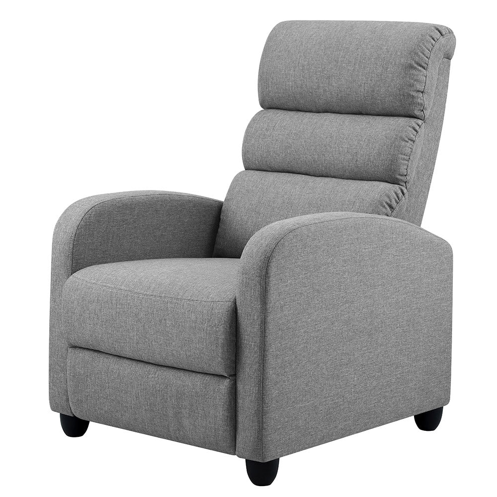 Recliner Armchair Grey Fabric Bolivia - Furniture > Bar Stools & Chairs > Arm Chairs & Recliners - Rivercity House & Home Co. (ABN 18 642 972 209) - Affordable Modern Furniture Australia