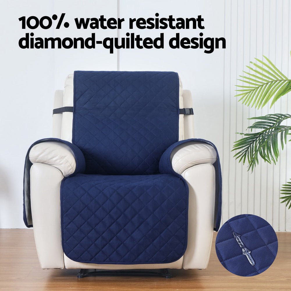 Recliner Chair Cover 100% Water Resistant Navy - Furniture > Bar Stools & Chairs - Rivercity House & Home Co. (ABN 18 642 972 209) - Affordable Modern Furniture Australia