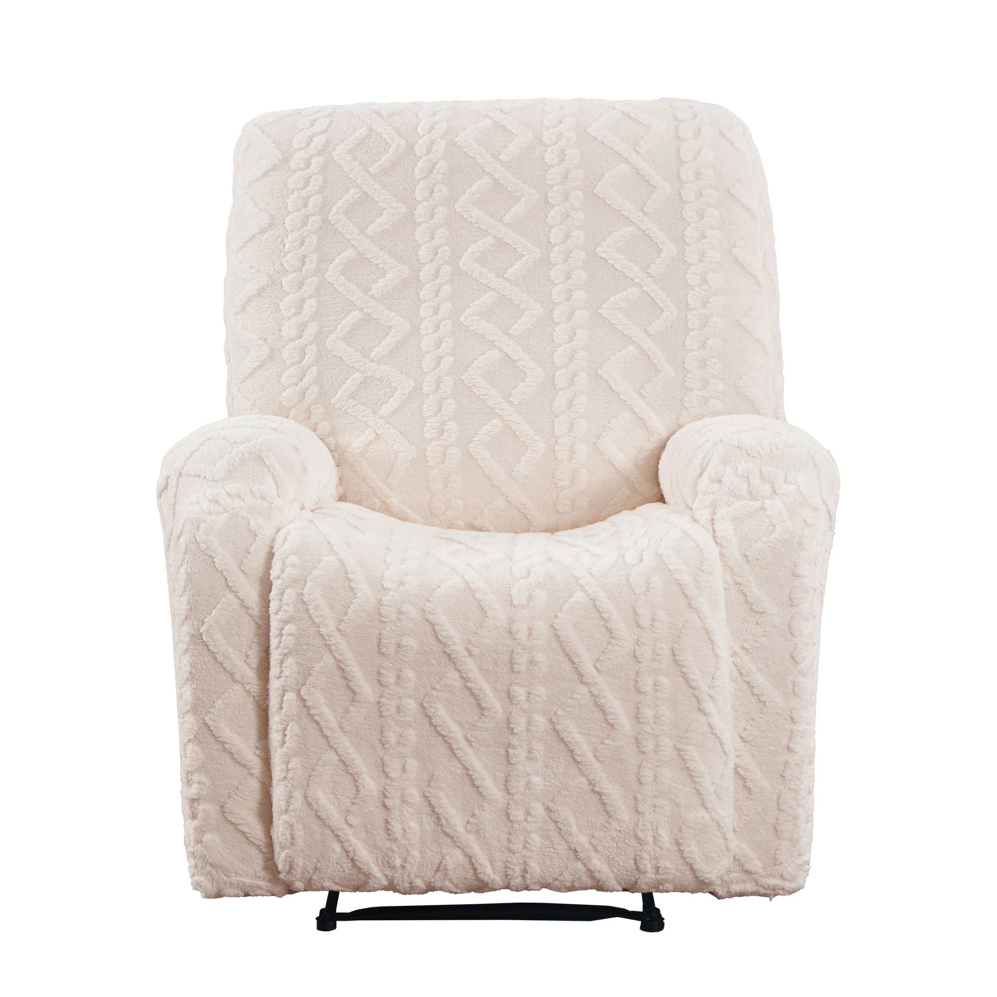 Recliner Chair Covers with Storage Side Pockets Beige - Furniture > Bar Stools & Chairs > Arm Chairs & Recliners - Rivercity House & Home Co. (ABN 18 642 972 209) - Affordable Modern Furniture Australia