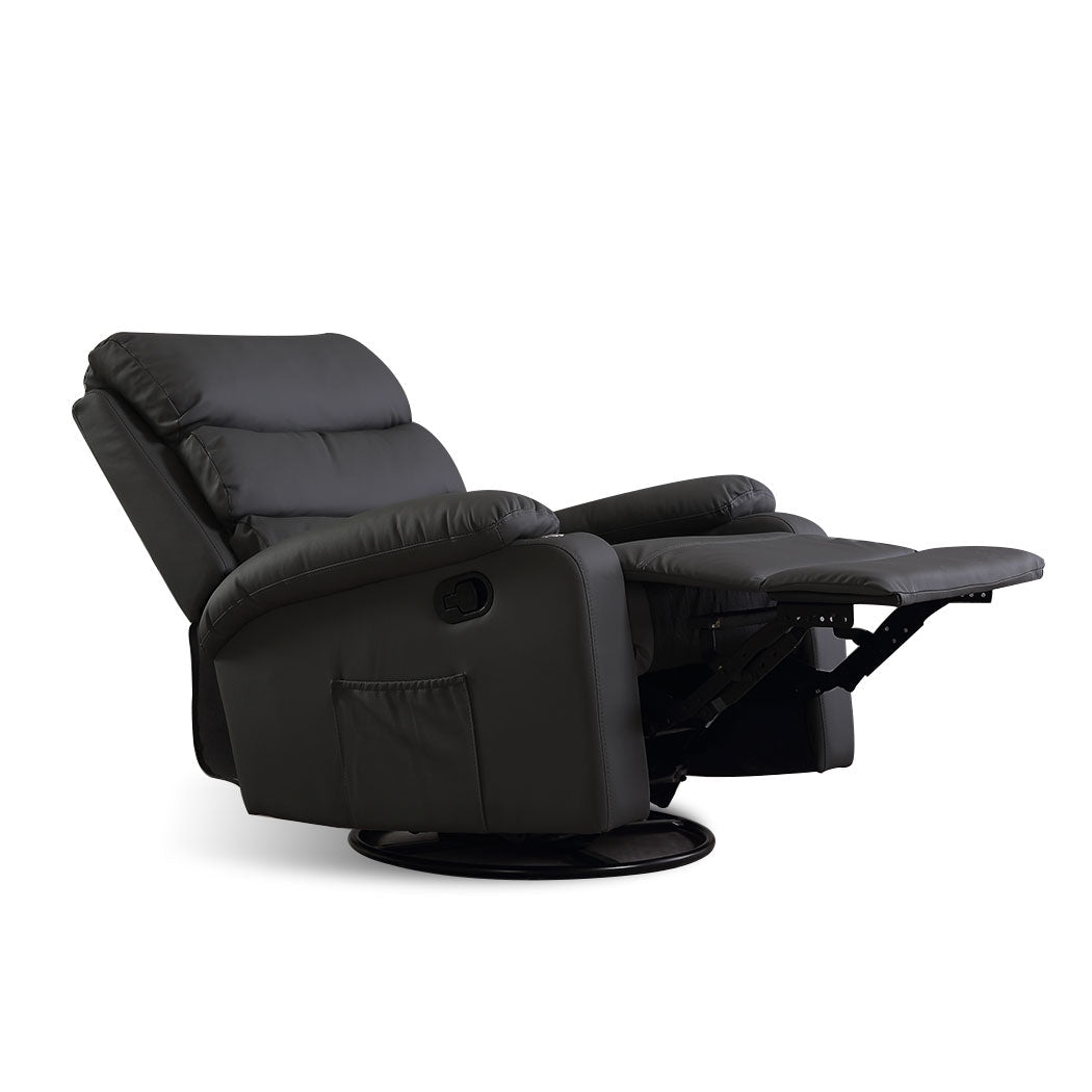 Recliner Massage Chair with Heated Massage & 360° Swivel - Black - Rivercity House & Home Co. (ABN 18 642 972 209) - Affordable Modern Furniture Australia