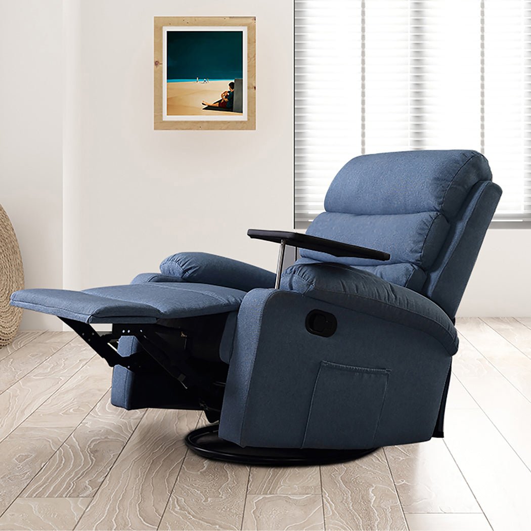 Recliner Massage Chair with Heated Massage and Remote Control - Blue - Rivercity House & Home Co. (ABN 18 642 972 209) - Affordable Modern Furniture Australia
