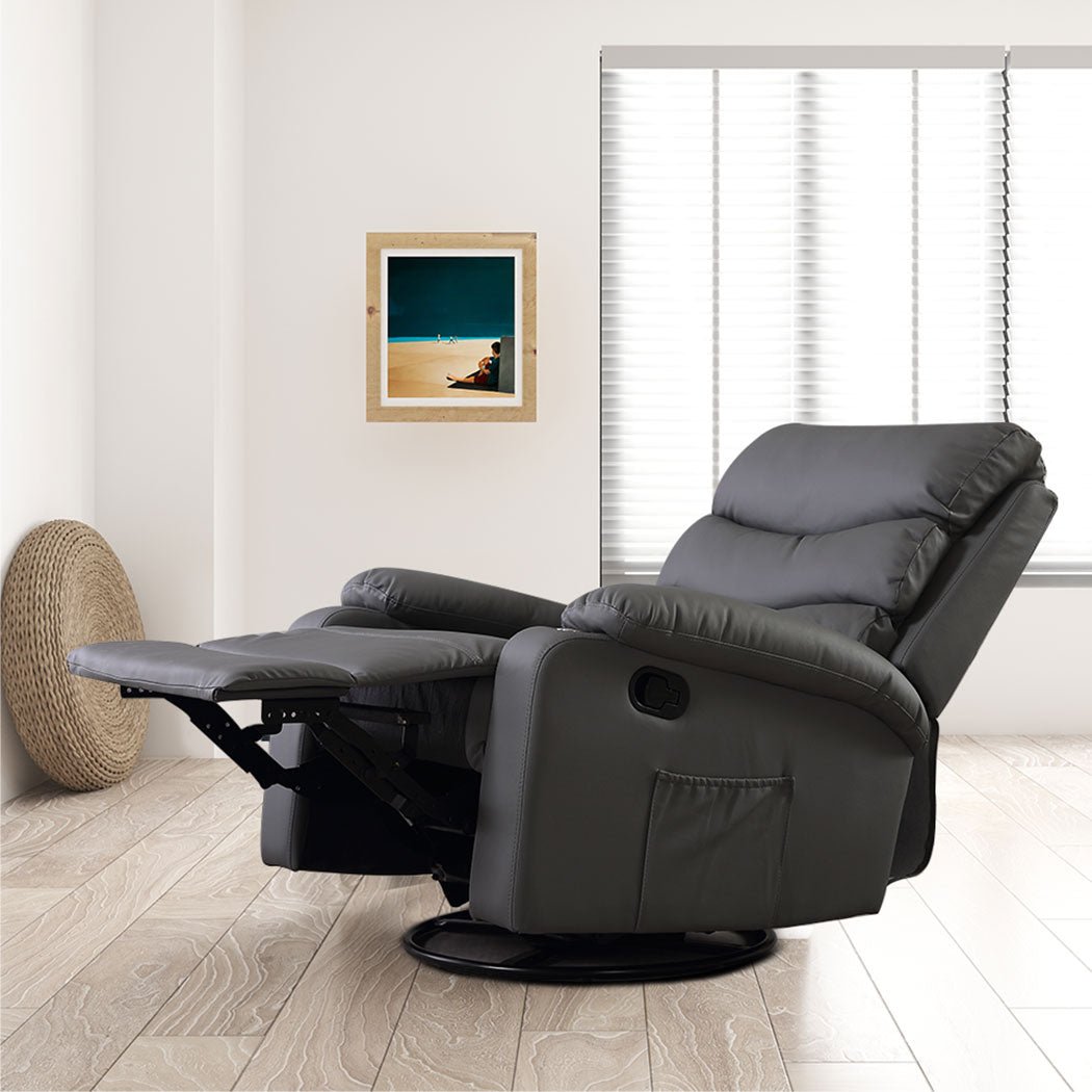 Recliner Massage Chair with Heated Massage and Remote Control - Grey - Rivercity House & Home Co. (ABN 18 642 972 209) - Affordable Modern Furniture Australia