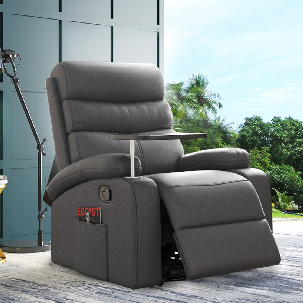 Recliner Massage Chair with Heated Massage and Remote Control - Grey - Rivercity House & Home Co. (ABN 18 642 972 209) - Affordable Modern Furniture Australia