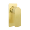 Rectangle Brushed Gold Shower Mixer with Ceramic Cartridge - Gold