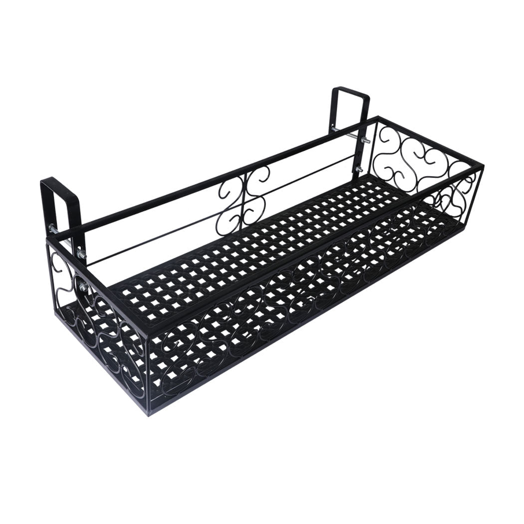 Rectangle Metal Plant Stand for Indoor and Outdoor Use - Black - Rivercity House & Home Co. (ABN 18 642 972 209) - Affordable Modern Furniture Australia