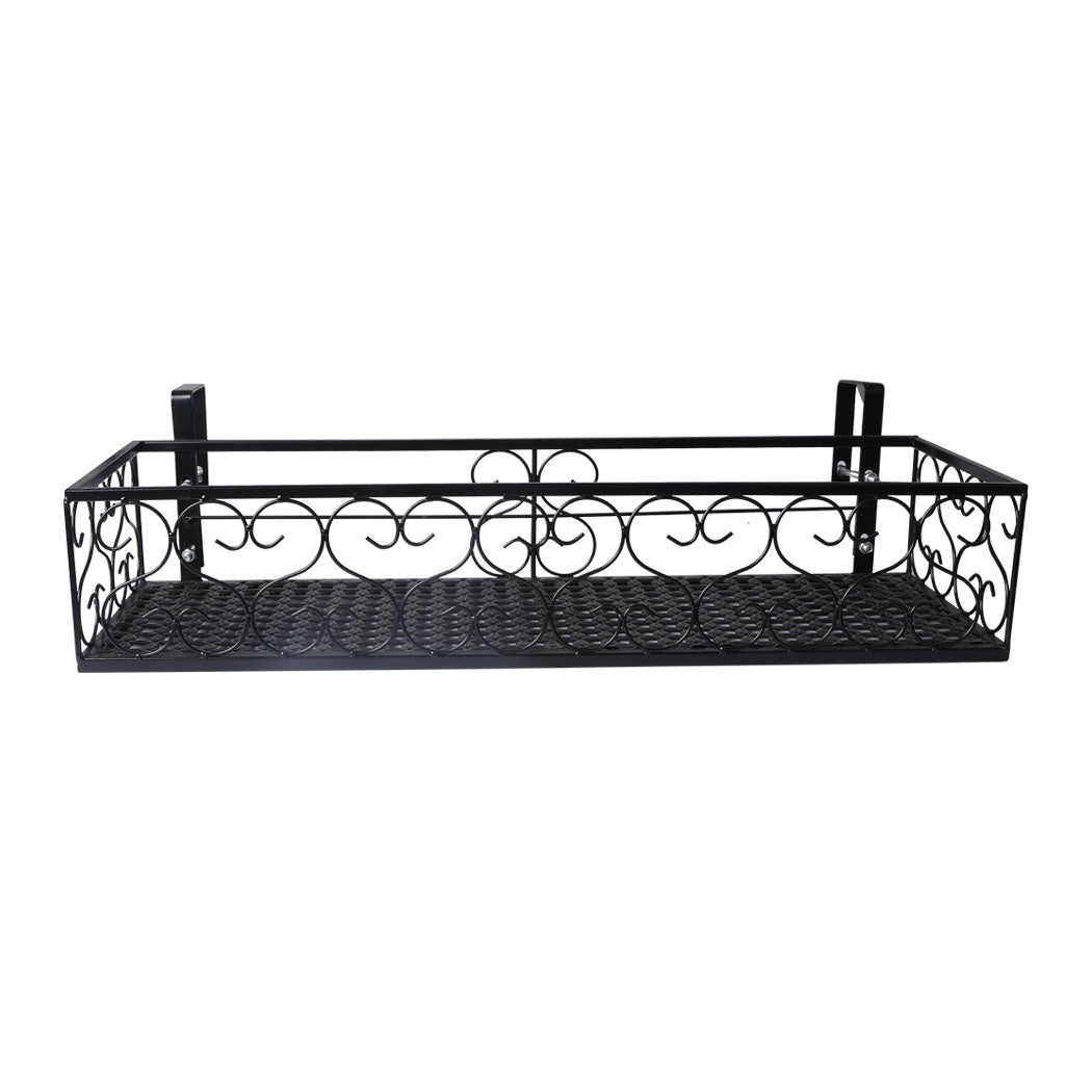 Rectangle Metal Plant Stand for Indoor and Outdoor Use - Black - Rivercity House & Home Co. (ABN 18 642 972 209) - Affordable Modern Furniture Australia