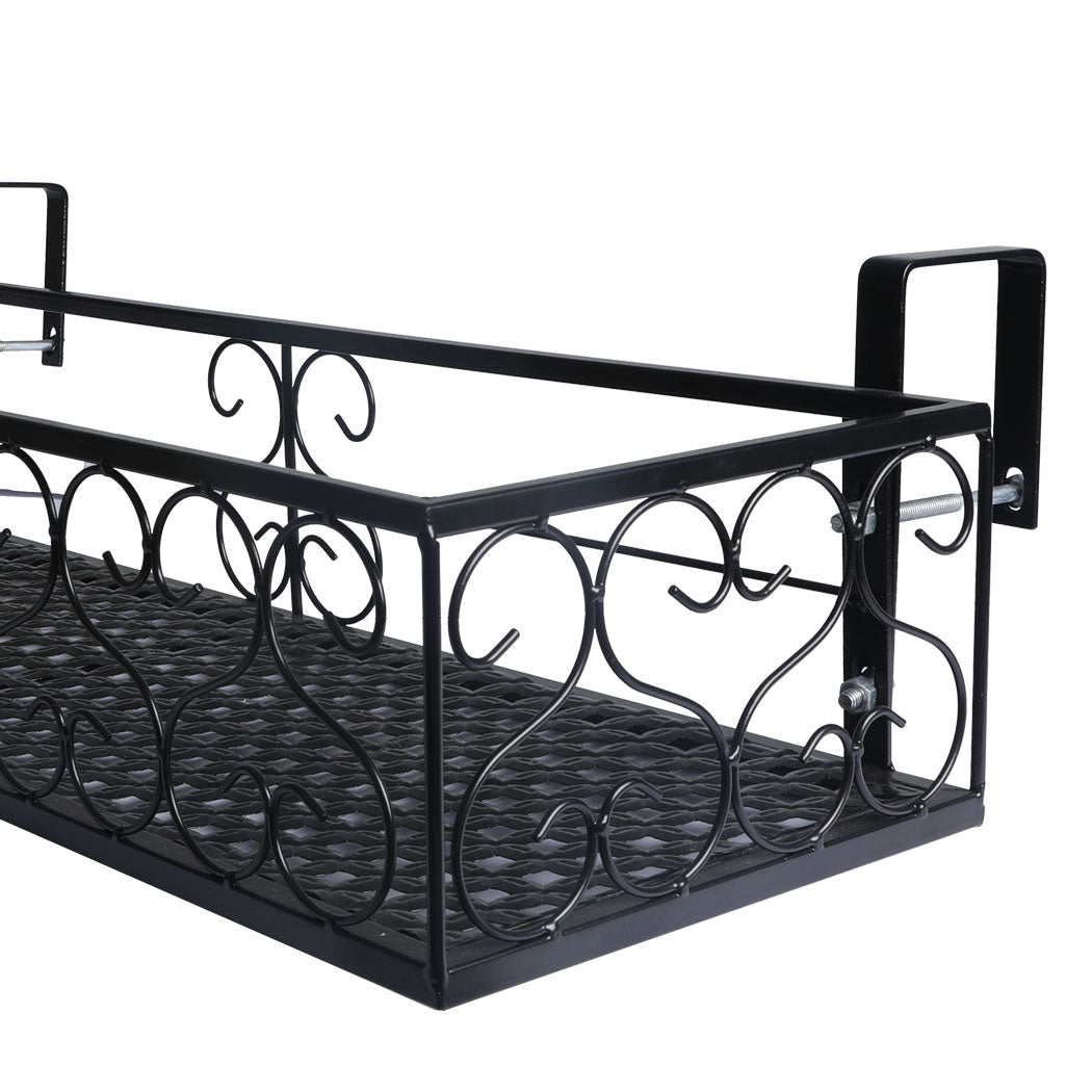 Rectangle Metal Plant Stand for Indoor and Outdoor Use - Black - Rivercity House & Home Co. (ABN 18 642 972 209) - Affordable Modern Furniture Australia