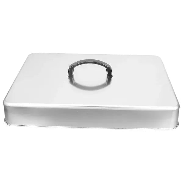 Rectangular Stainless Steel Griddle Dome Lid with Heat-Retaining Handle for BBQ and Melting Cheese - Silver - Home & Garden > BBQ > BBQs & Accessories - Rivercity House & Home Co. (ABN 18 642 972 209) - Affordable Modern Furniture Australia