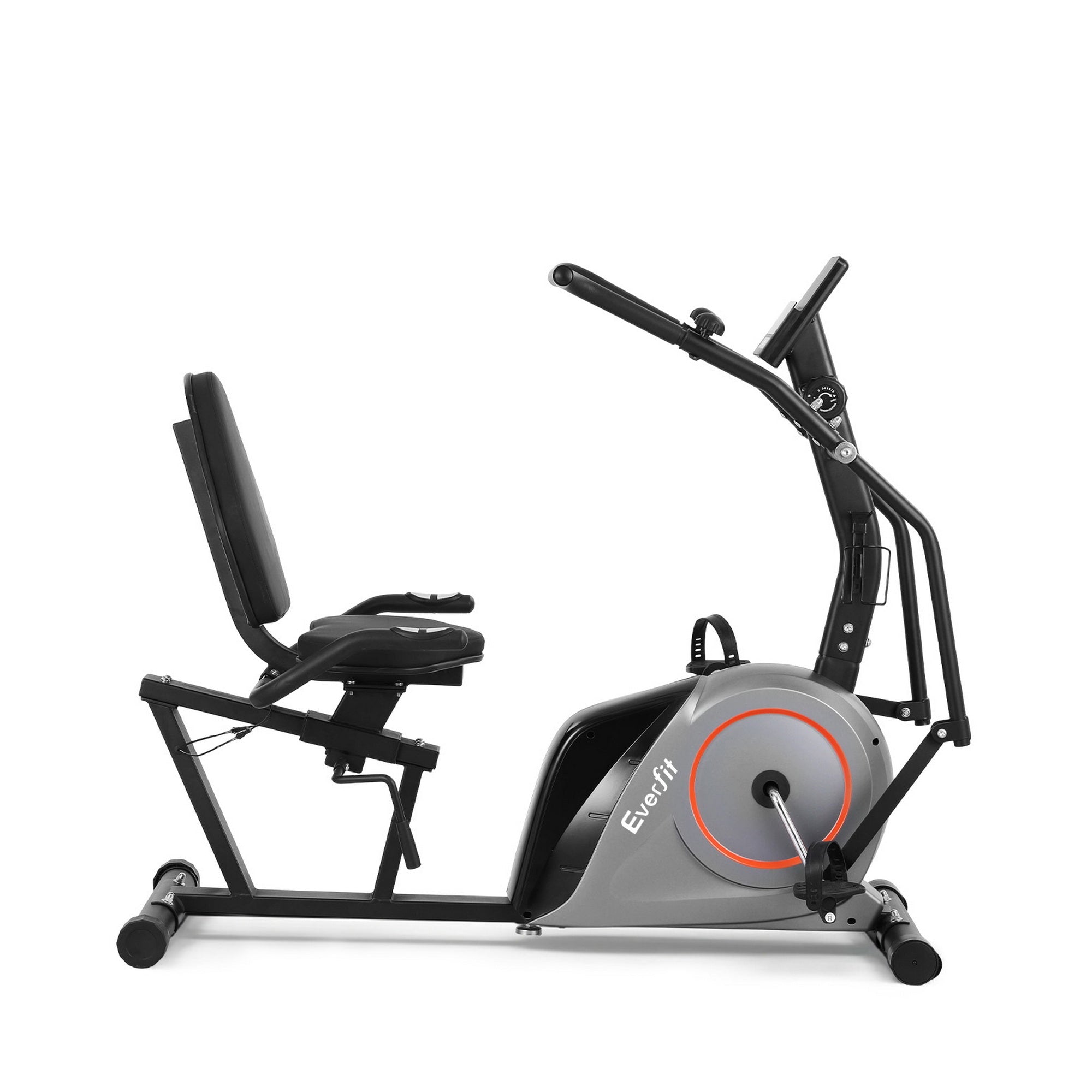 Recumbent Magnetic Exercise Bike with Bluetooth App Connect for Home Gym - Black - Sports & Fitness > Exercise, Gym & Fitness > Exercise Bikes - Rivercity House & Home Co. (ABN 18 642 972 209) - Affordable Modern Furniture Australia