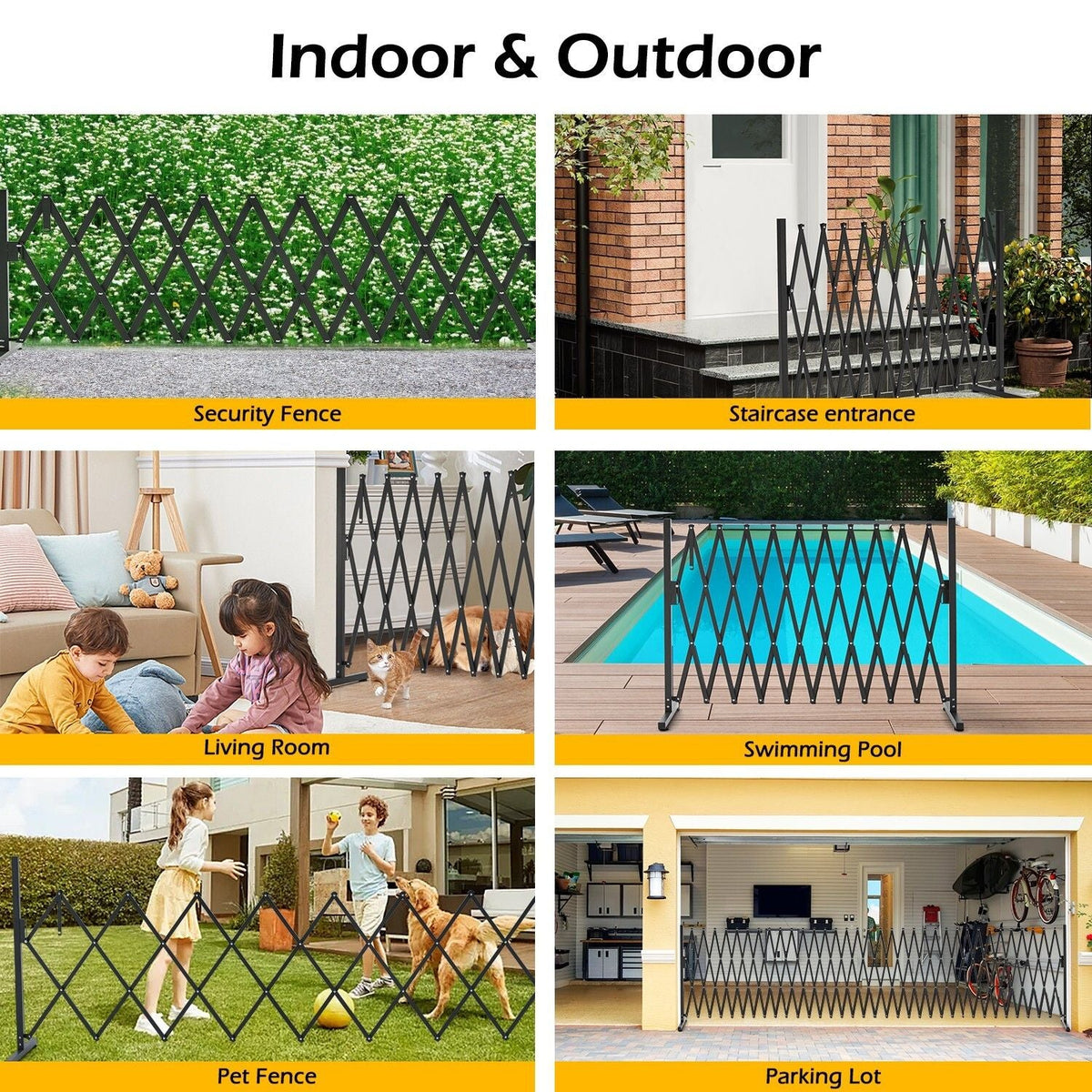 Retractable Aluminium Garden Gate Pet Fence Durable Indoor Outdoor - Pet Care > Farm Supplies > Fencing - Rivercity House & Home Co. (ABN 18 642 972 209) - Affordable Modern Furniture Australia