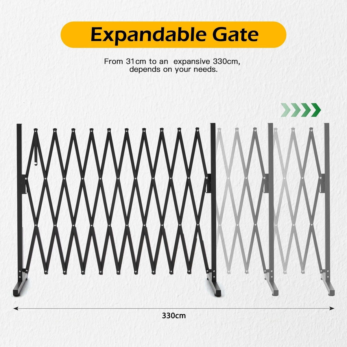 Retractable Aluminium Garden Gate Pet Fence Durable Indoor Outdoor - Pet Care > Farm Supplies > Fencing - Rivercity House & Home Co. (ABN 18 642 972 209) - Affordable Modern Furniture Australia