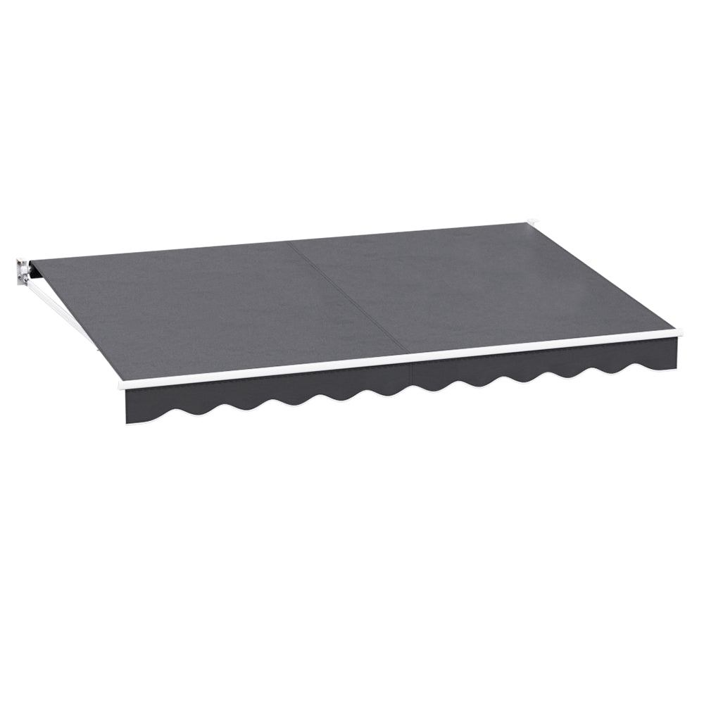 Retractable Folding Arm Awning Manual Sunshade 4Mx2.5M Grey - Home & Garden > Shading > Awnings - Rivercity House & Home Co. (ABN 18 642 972 209) - Affordable Modern Furniture Australia