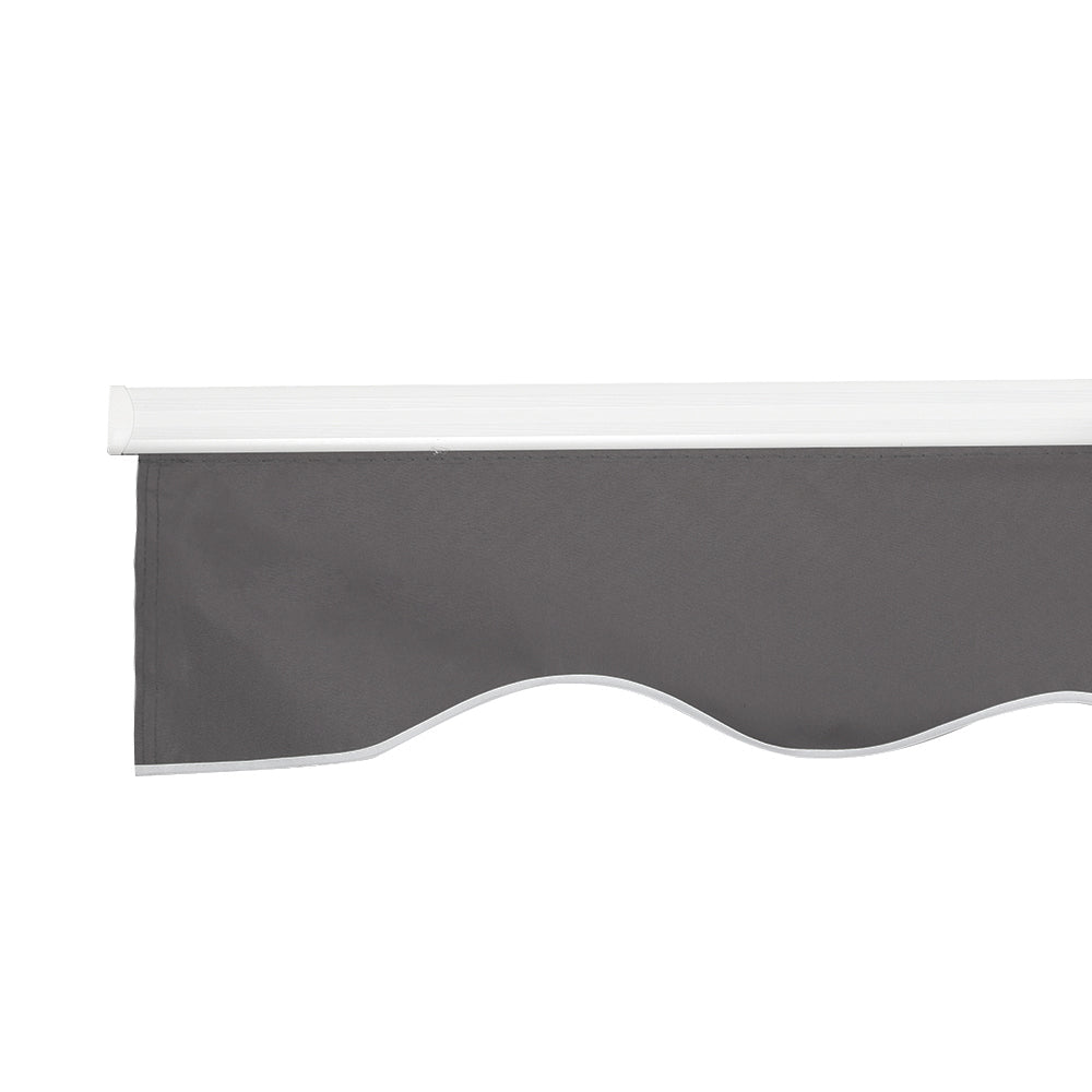 Retractable Folding Arm Awning Manual Sunshade 4Mx2.5M Grey - Home & Garden > Shading > Awnings - Rivercity House & Home Co. (ABN 18 642 972 209) - Affordable Modern Furniture Australia