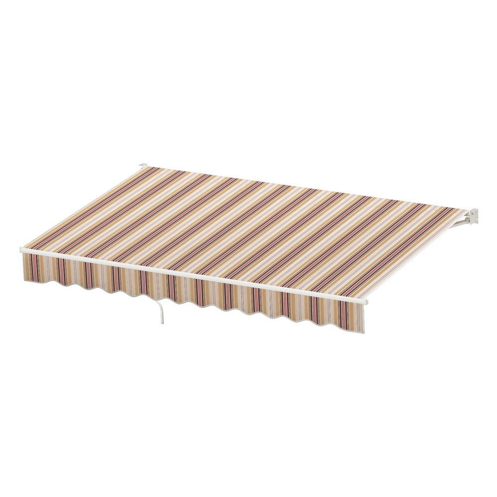 Retractable Folding Arm Awning Motorised Sunshade 3Mx2.5M Beige Brown - Home & Garden > Shading - Rivercity House & Home Co. (ABN 18 642 972 209) - Affordable Modern Furniture Australia