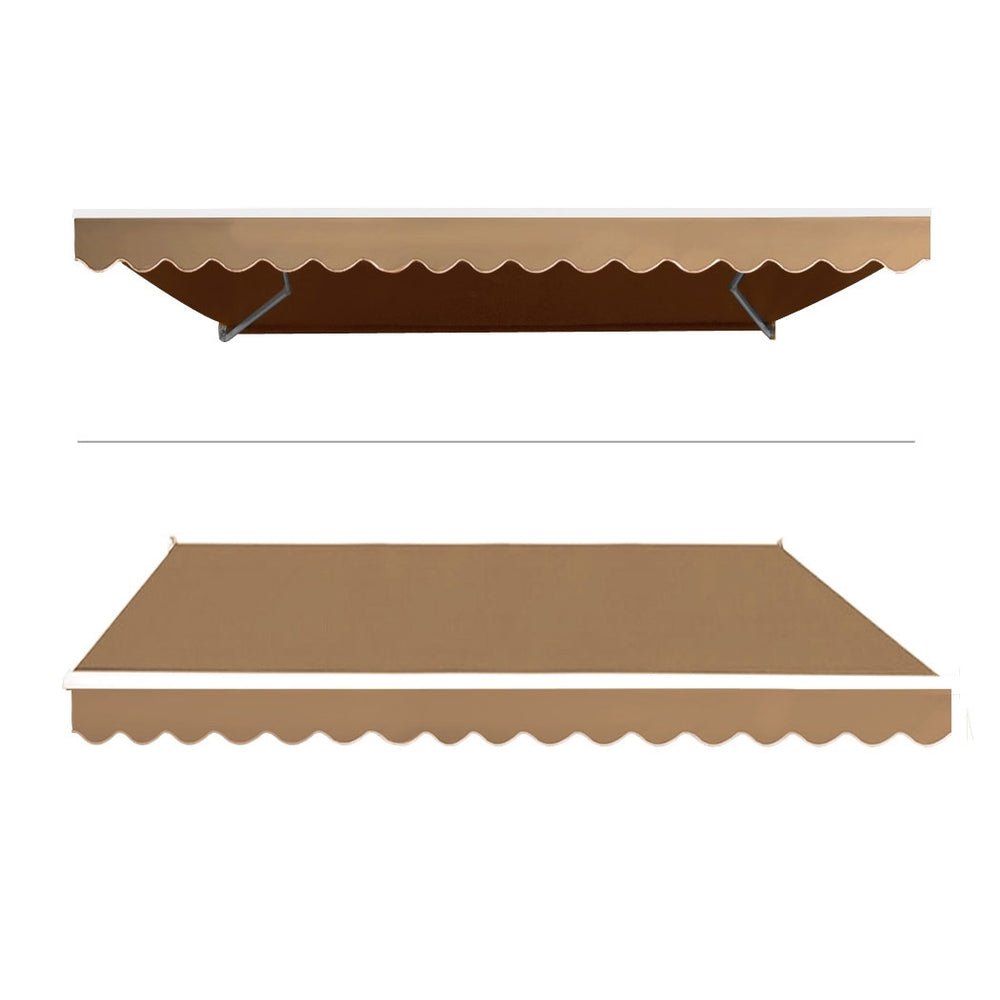 Retractable Folding Arm Awning Motorised Sunshade 4Mx3M Beige - Home & Garden > Shading > Awnings - Rivercity House & Home Co. (ABN 18 642 972 209) - Affordable Modern Furniture Australia