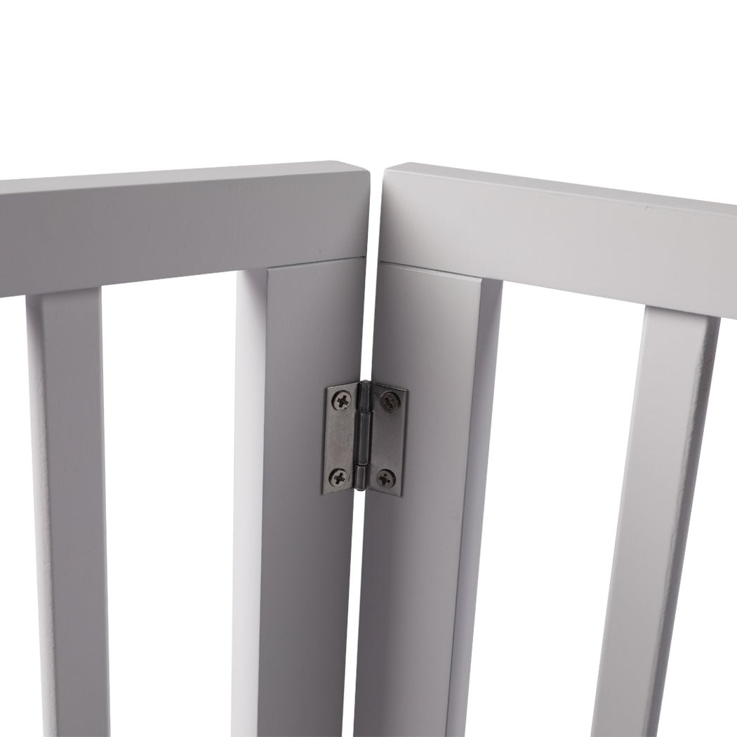 Retractable Wooden Pet Gate Dog Fence 600x3mm - White - Rivercity House & Home Co. (ABN 18 642 972 209) - Affordable Modern Furniture Australia