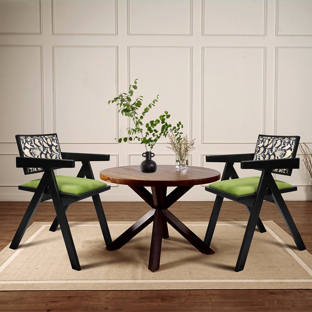 Retro Dining Chair with Backrest - Green - Rivercity House & Home Co. (ABN 18 642 972 209) - Affordable Modern Furniture Australia