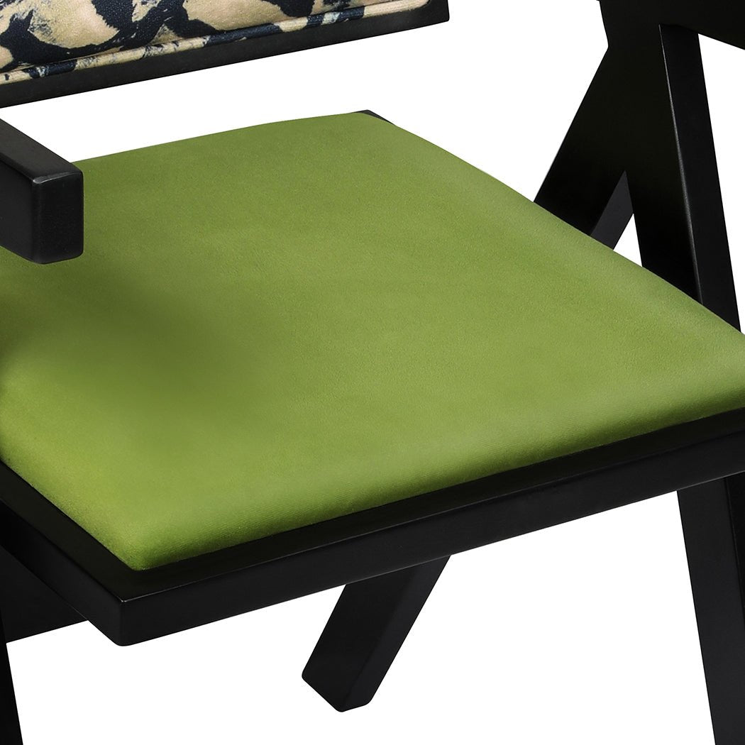Retro Dining Chair with Backrest - Green - Rivercity House & Home Co. (ABN 18 642 972 209) - Affordable Modern Furniture Australia