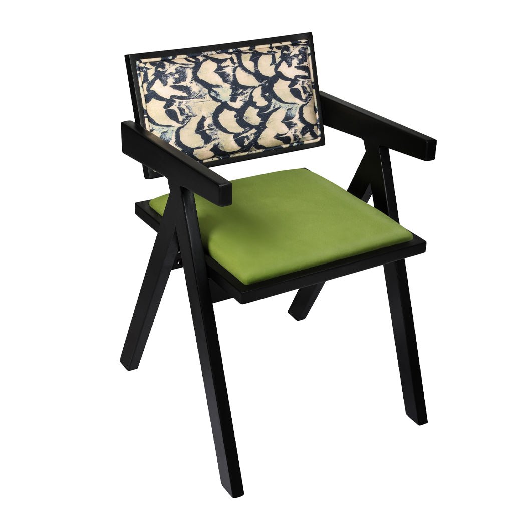 Retro Dining Chair with Backrest - Green - Rivercity House & Home Co. (ABN 18 642 972 209) - Affordable Modern Furniture Australia