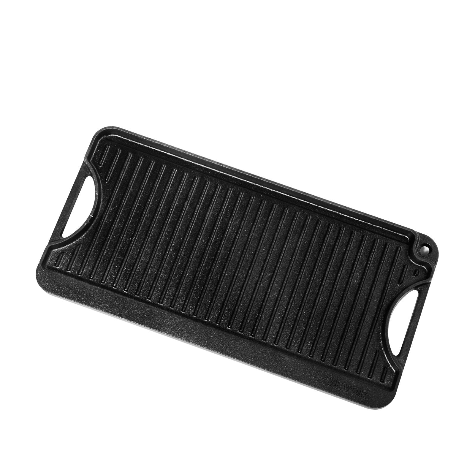 Reversible Grill/Griddle, 20x10 inch Pre - Seasoned Cast Iron Griddle, Portable Rectangular Pan with Handle, Family Cookware for Indoor/Outdoor Stove Top Burner, Gas, Camping BBQ, Black - Outdoor Recreation > Boating > Paddles & Oars - Rivercity House & Home Co. (ABN 18 642 972 209) - Affordable Modern Furniture Australia