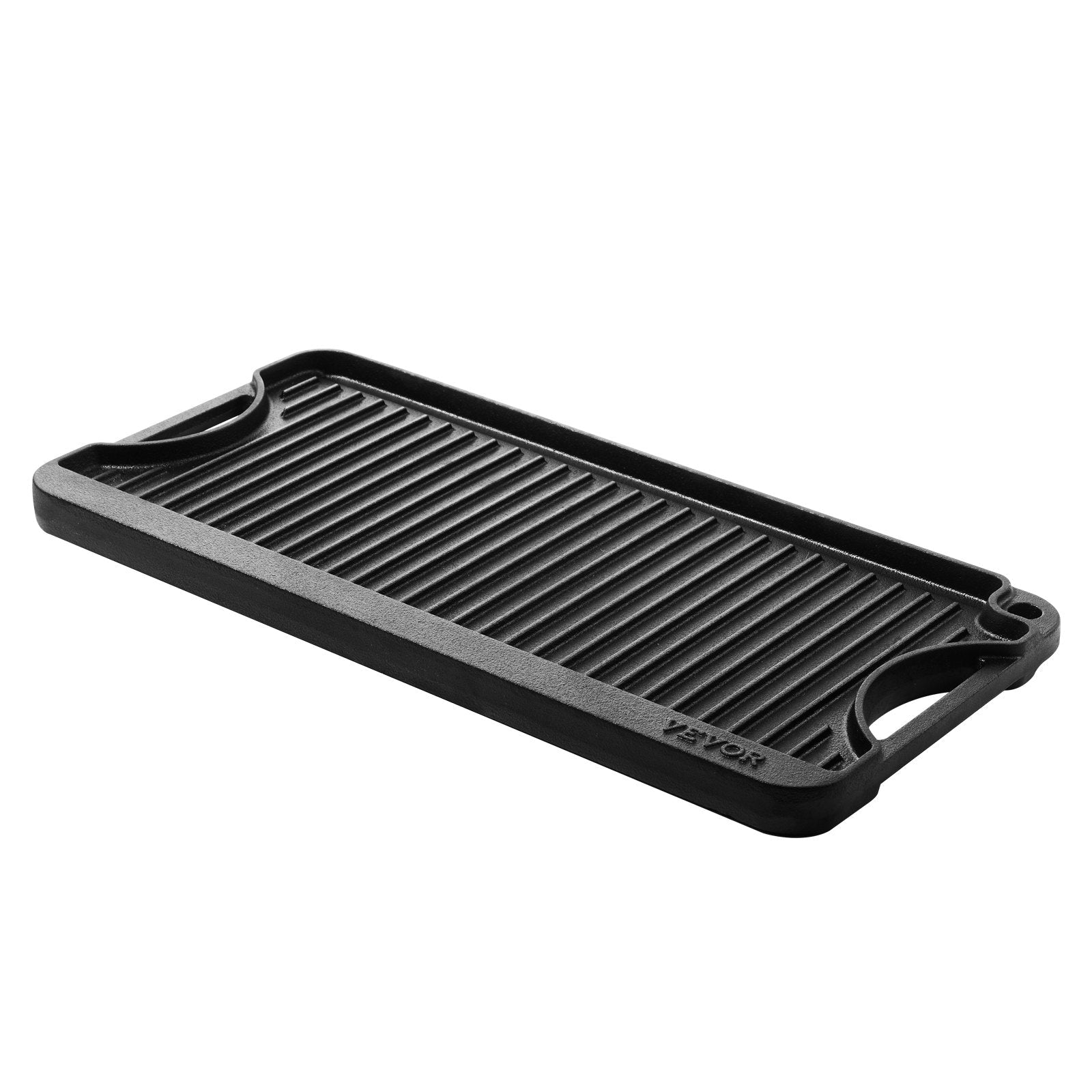 Reversible Grill/Griddle, 20x10 inch Pre - Seasoned Cast Iron Griddle, Portable Rectangular Pan with Handle, Family Cookware for Indoor/Outdoor Stove Top Burner, Gas, Camping BBQ, Black - Outdoor Recreation > Boating > Paddles & Oars - Rivercity House & Home Co. (ABN 18 642 972 209) - Affordable Modern Furniture Australia