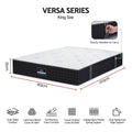 Reversible King Spring Mattress with Cashmere Cover and Gel Foam 35cm - White/Charcoal