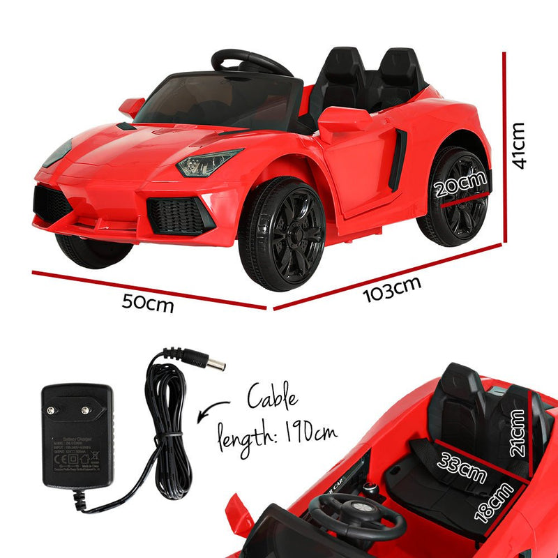 Rigo Kids Electric Ride On Car Ferrari - Inspired Toy Cars Remote 12V Red - Baby & Kids > Ride On Cars, Go - karts & Bikes > Ride On Cars - Rivercity House & Home Co. (ABN 18 642 972 209) - Affordable Modern Furniture Australia