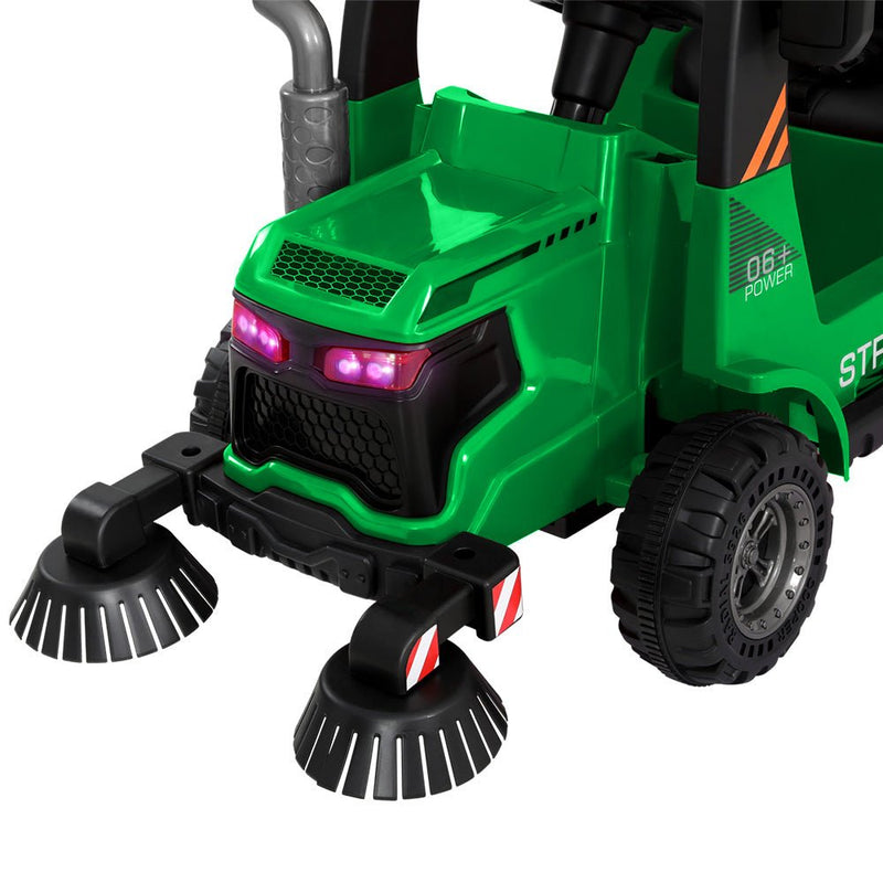 Rigo Kids Electric Ride On Car Street Sweeper Truck Toy Cars Remote 12V Green - Baby & Kids > Ride On Cars, Go - karts & Bikes > Ride On Cars - Rivercity House & Home Co. (ABN 18 642 972 209) - Affordable Modern Furniture Australia