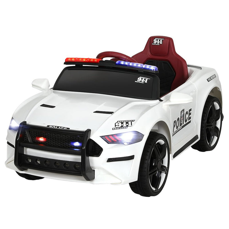 Rigo Kids Ride On Car Electric Patrol Police Cars Battery Powered Toys 12V White - Baby & Kids > Ride On Cars, Go - karts & Bikes > Ride On Cars - Rivercity House & Home Co. (ABN 18 642 972 209) - Affordable Modern Furniture Australia