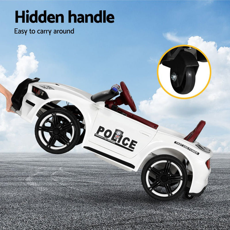 Rigo Kids Ride On Car Electric Patrol Police Cars Battery Powered Toys 12V White - Baby & Kids > Ride On Cars, Go - karts & Bikes > Ride On Cars - Rivercity House & Home Co. (ABN 18 642 972 209) - Affordable Modern Furniture Australia