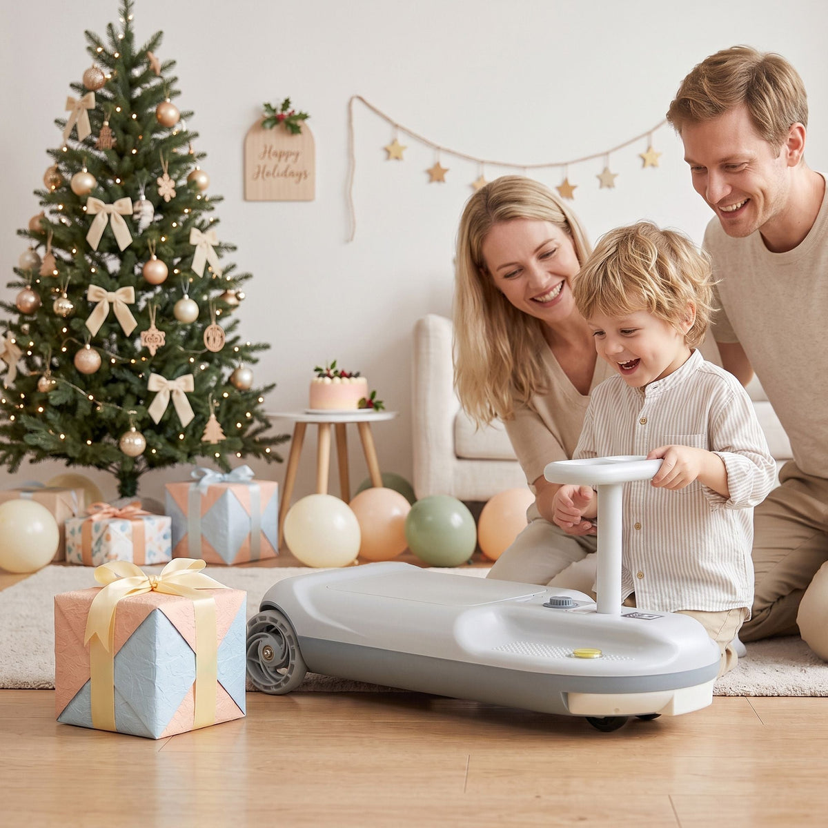 Rigo Ride on Car with Mop Storage Space Kids Clean Car 12V 86cm Grey - Baby & Kids > Ride On Cars, Go-karts & Bikes > Ride On Cars - Rivercity House & Home Co. (ABN 18 642 972 209) - Affordable Modern Furniture Australia