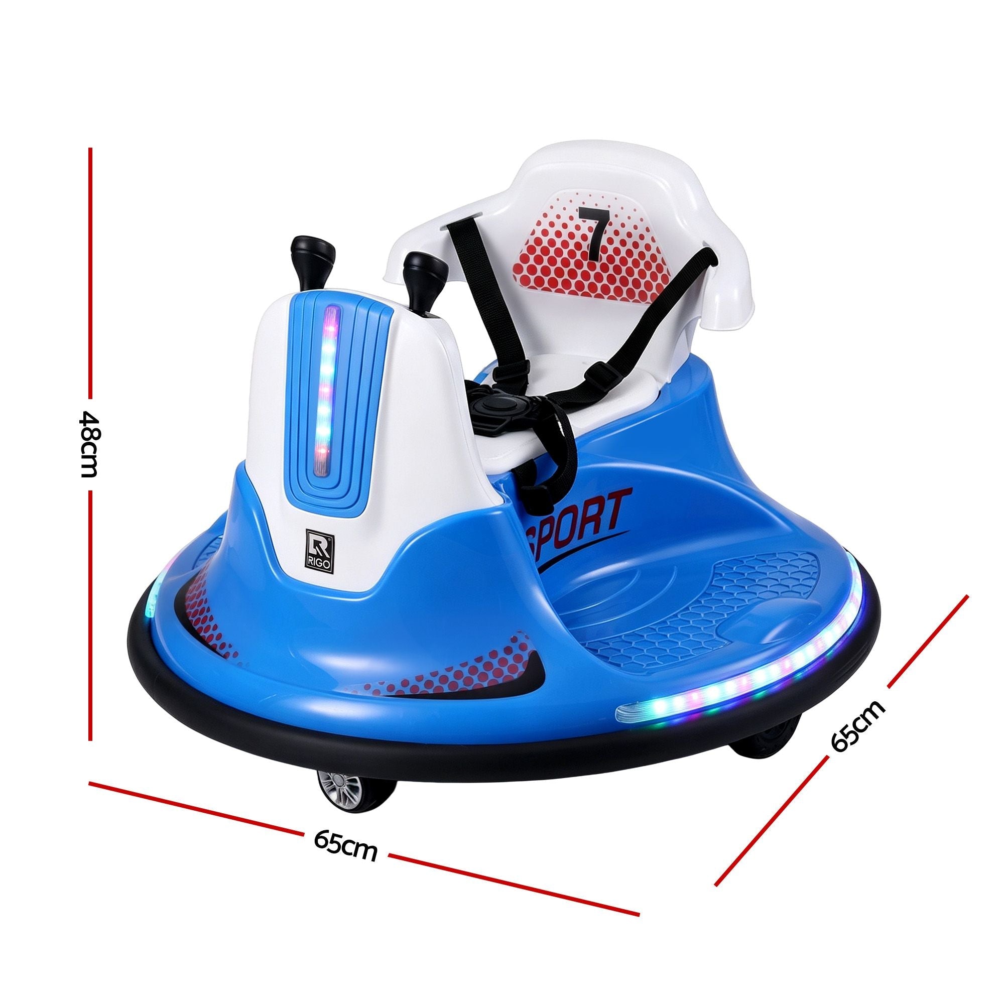 Rigo Ride on Cars Kids Bumper 12V Ride on Toy Toddler Remote Control Blue - Baby & Kids > Ride On Cars, Go-karts & Bikes > Ride On Cars - Rivercity House & Home Co. (ABN 18 642 972 209) - Affordable Modern Furniture Australia