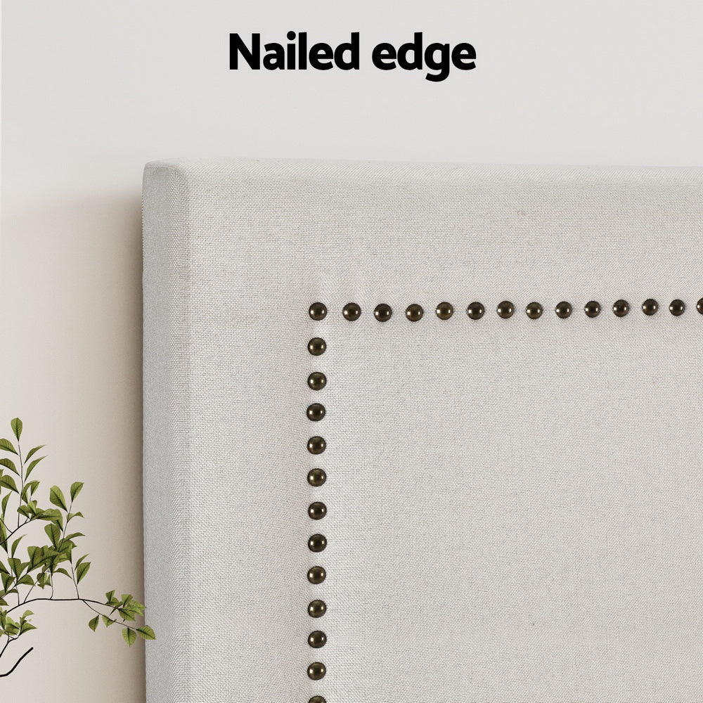 Rive King Size Headboard - Beige - Home & Garden > Bedding - Rivercity House & Home Co. (ABN 18 642 972 209) - Affordable Modern Furniture Australia