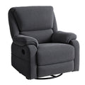 360° Swivel Rocking Recliner Chair with Heated Massage and Reclining Function - Grey
