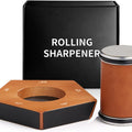 Rolling Knife Sharpener Kit with 5 Magnetic Angles 12°-22° for Chef & Home Kitchen - Black Silver