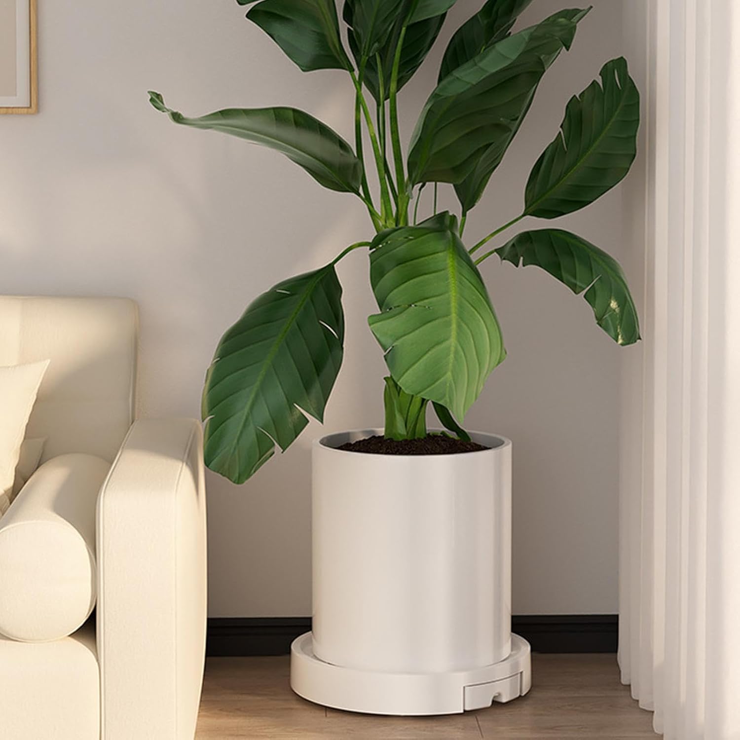 Rolling Plant Stand with 360° Wheels for Indoor Pots up to 26 cm - Black - Home & Garden > Artificial Plants > Pots, Planters & Accessories - Rivercity House & Home Co. (ABN 18 642 972 209) - Affordable Modern Furniture Australia