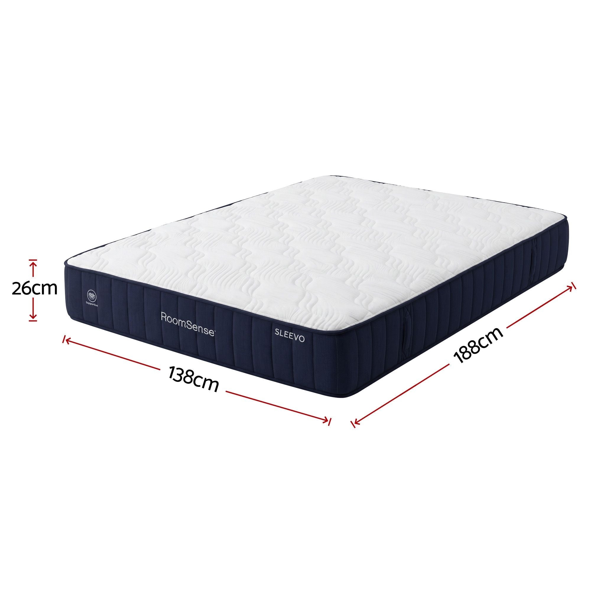 RoomSense Double 26cm Firm Orthopedic Mattress and Wooden Bed Frame Bundle - Oatmeal - Furniture > Bedroom > Beds & Bed Frames - Rivercity House & Home Co. (ABN 18 642 972 209) - Affordable Modern Furniture Australia