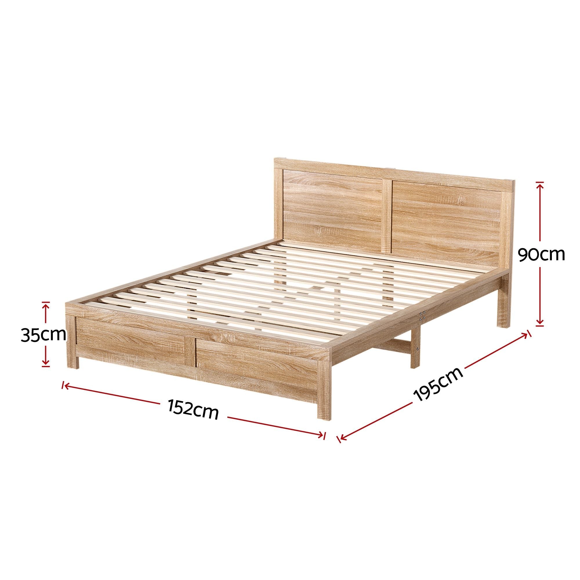 RoomSense Double 26cm Firm Orthopedic Mattress and Wooden Bed Frame Bundle - Oatmeal - Furniture > Bedroom > Beds & Bed Frames - Rivercity House & Home Co. (ABN 18 642 972 209) - Affordable Modern Furniture Australia
