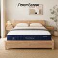 RoomSense Double 26cm Firm Orthopedic Mattress and Wooden Bed Frame Bundle - Oatmeal