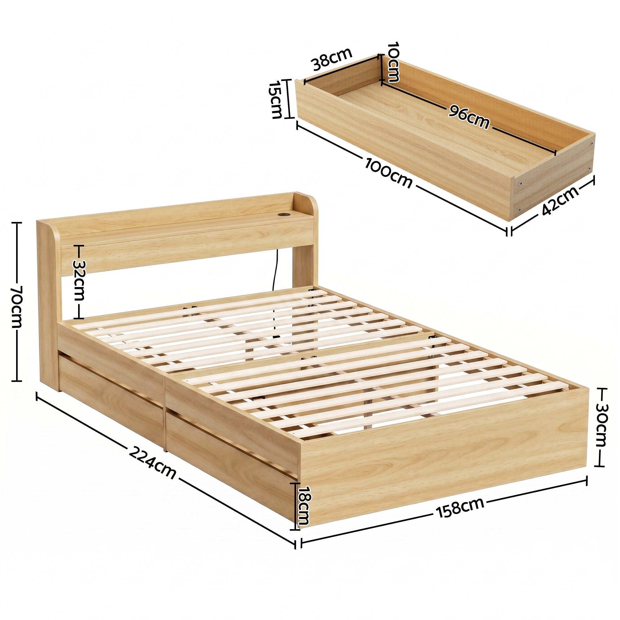 RoomSense Queen 26cm Firm Hybrid Mattress and Storage Bed Frame Bundle - Furniture > Bedroom > Beds & Bed Frames - Rivercity House & Home Co. (ABN 18 642 972 209) - Affordable Modern Furniture Australia