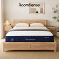 RoomSense Queen 26cm Orthopedic Firm Mattress and Oatmeal Wooden Bed Frame Bundle