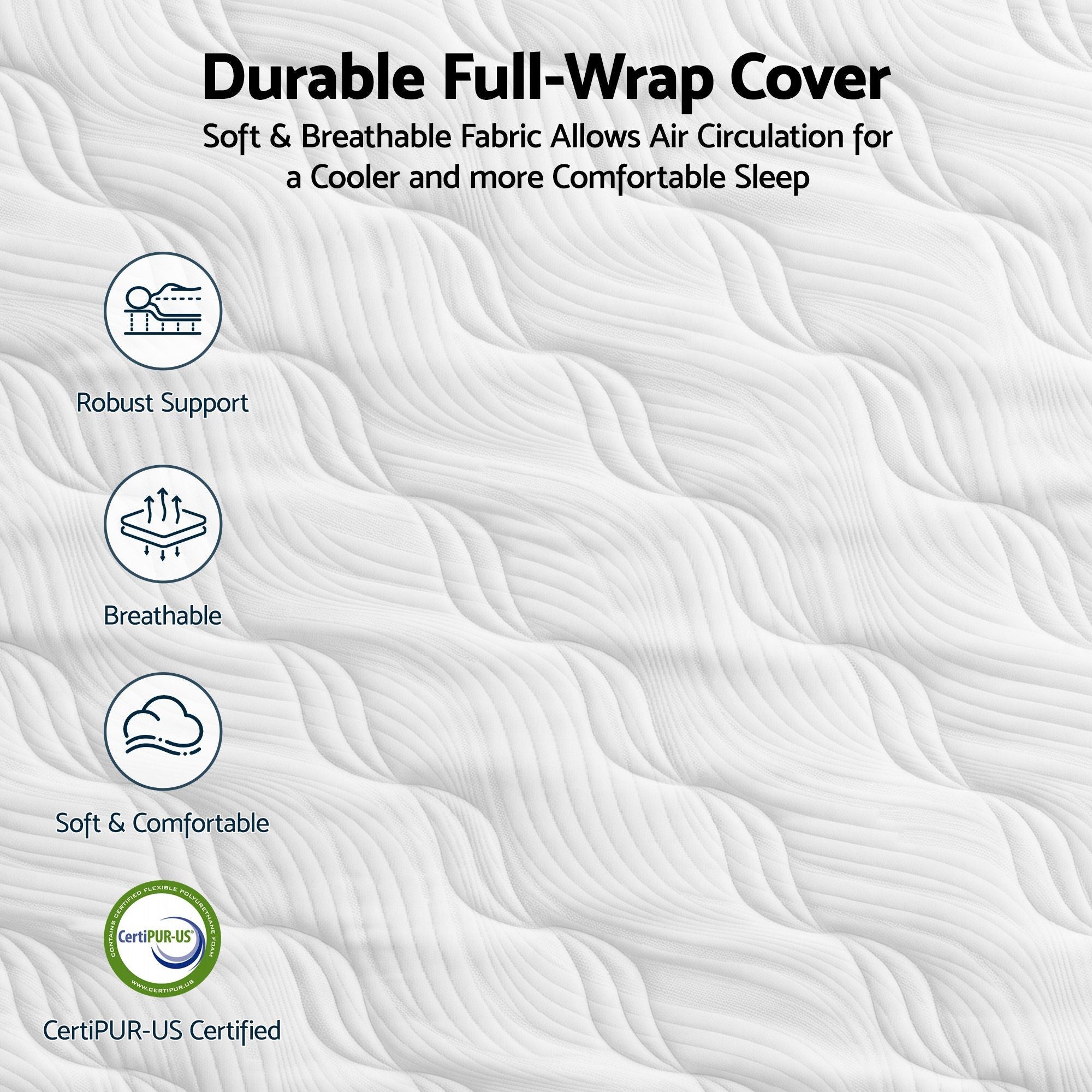 RoomSense Queen 30cm Medium Firm Latex Mattress Bundle with 2 Cooling Pillows - Furniture > Mattresses > Queen Mattress - Rivercity House & Home Co. (ABN 18 642 972 209) - Affordable Modern Furniture Australia