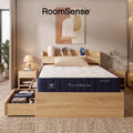 RoomSense Single 26cm Firm Hybrid Mattress and Storage Bed Frame Bundle