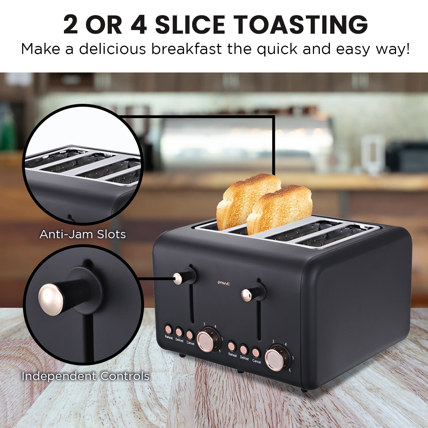 Rose Trim Collection Toaster & Kettle Bundle - Black - Occasions > Party & Birthday Novelties > Party Supplies - Rivercity House & Home Co. (ABN 18 642 972 209) - Affordable Modern Furniture Australia