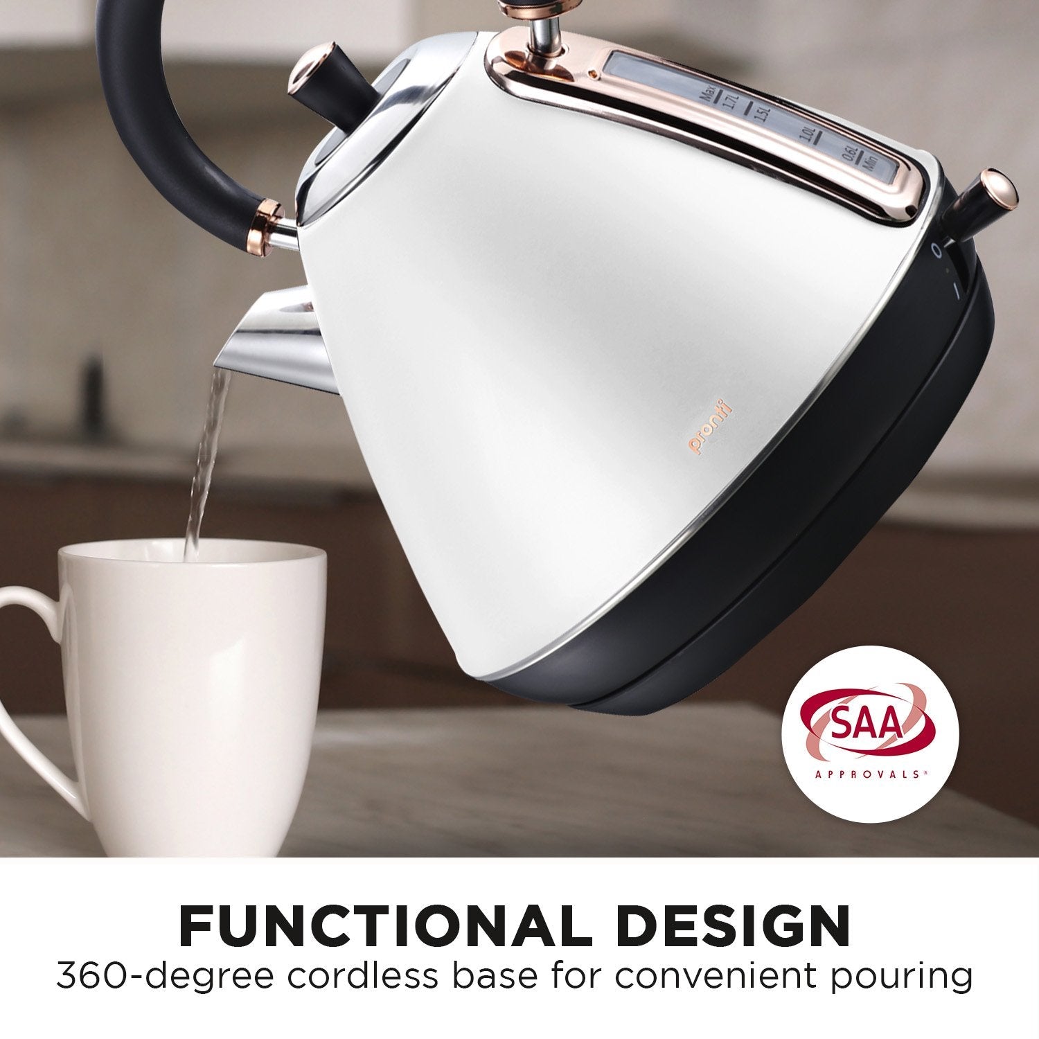 Rose Trim Collection Toaster & Kettle Bundle - White - Appliances > Kitchen Appliances > Toasters & Grills - Rivercity House & Home Co. (ABN 18 642 972 209) - Affordable Modern Furniture Australia