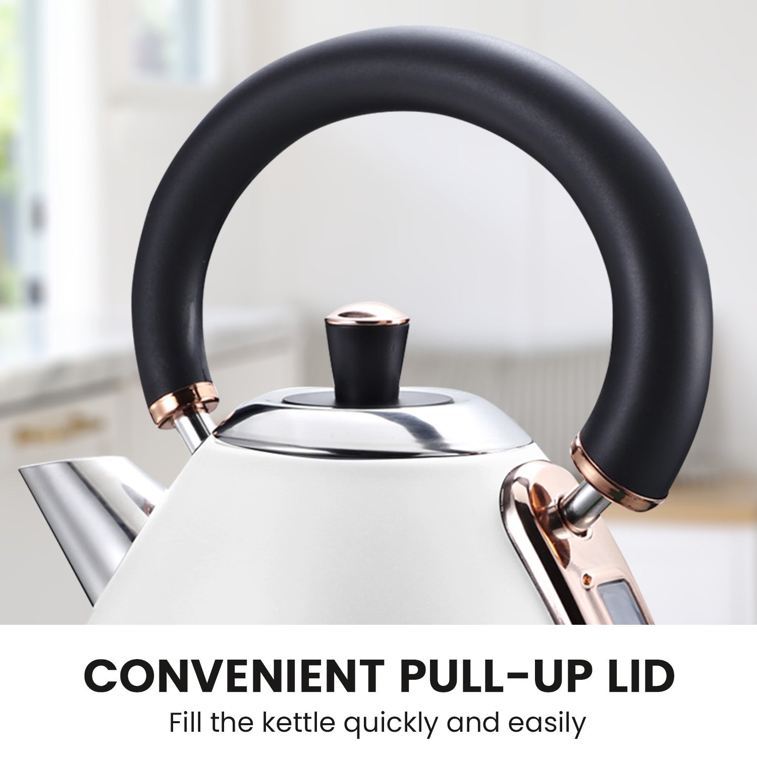 Rose Trim Collection Toaster & Kettle Bundle - White - Appliances > Kitchen Appliances > Toasters & Grills - Rivercity House & Home Co. (ABN 18 642 972 209) - Affordable Modern Furniture Australia