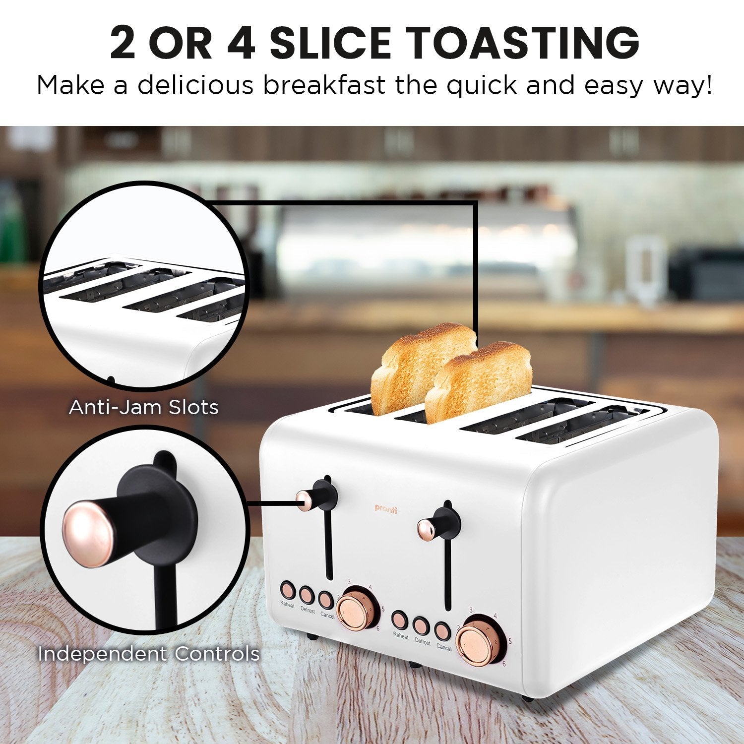 Rose Trim Collection Toaster & Kettle Bundle - White - Appliances > Kitchen Appliances > Toasters & Grills - Rivercity House & Home Co. (ABN 18 642 972 209) - Affordable Modern Furniture Australia