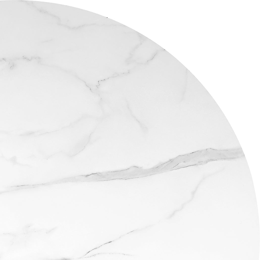Round 120cm Dining Table with Rubberwood Base - White - Rivercity House & Home Co. (ABN 18 642 972 209) - Affordable Modern Furniture Australia